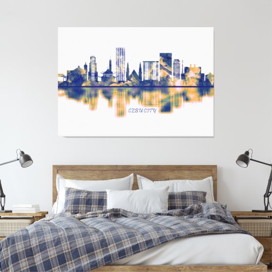 Cebu City Skyline Canvas Afdruk (Insitu (Slaapkamer))