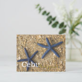 Cebu Filippijnen Blue Starfish Briefkaart (Staand voorkant)