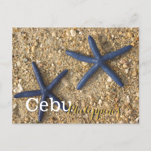 Cebu Filippijnen Blue Starfish Briefkaart (Voorkant)
