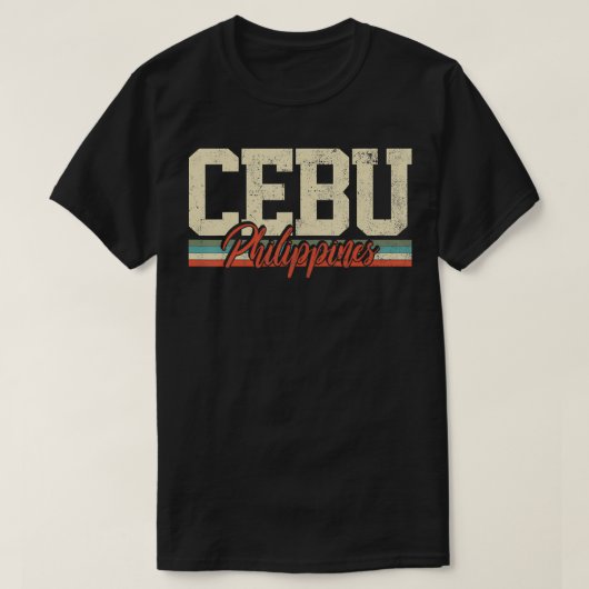 Cebu Filippijnen Island Retro  cadeau T-shirt (Design voorkant)