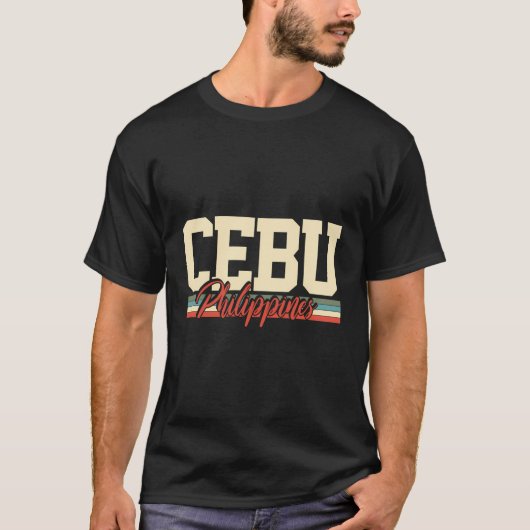 Cebu Filippijnen Island Retro Gift T-shirt (Voorkant)
