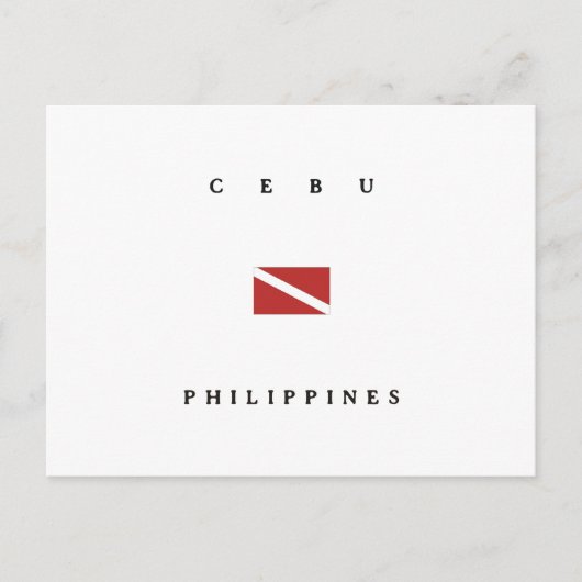 Cebu Filippijnen Scuba Dive Flag Briefkaart (Voorkant)