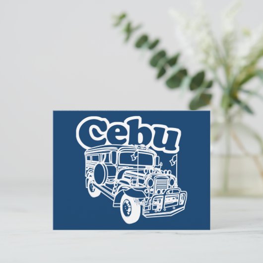 Cebu Jeepney Briefkaart (Staand voorkant)
