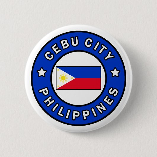 Cebu Stad Filipijnen Ronde Button 5,7 Cm (Voorkant)