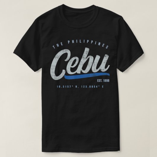 Cebu Travel Filipijnen Retro T-shirt (Design voorkant)