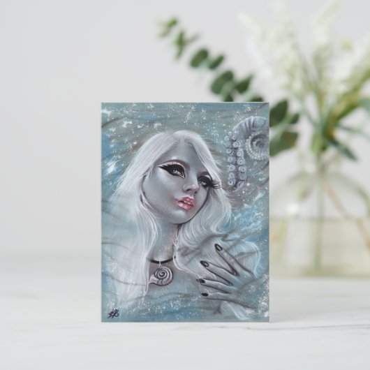 Cecaelia mythology mermaid briefkaart (Staand voorkant)