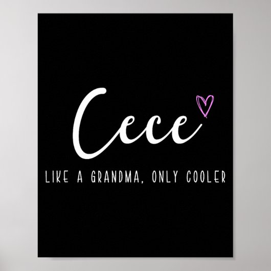 Cece als een oma, maar dan koeler moederdag poster (Voorkant)