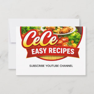 Cece Easy Recipes Bedankkaart