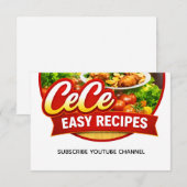 Cece Easy Recipes Bedankkaart (Voorkant / Achterkant)