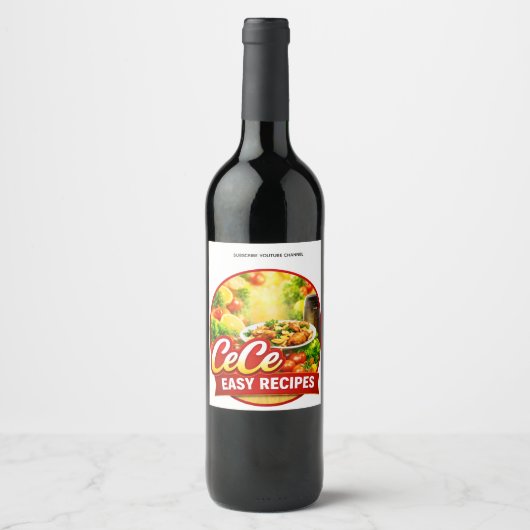 Cece Easy Recipes Productlabels Wijn Etiket (Voorkant)