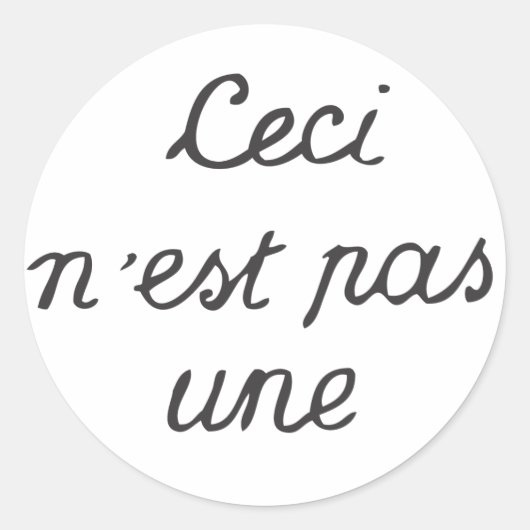 Ceci n'est pas un ronde sticker (Voorkant)