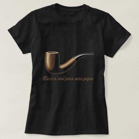 Ceci N'est Pas Une Pipe - dit is geen pijplijn T-shirt (Design voorkant)