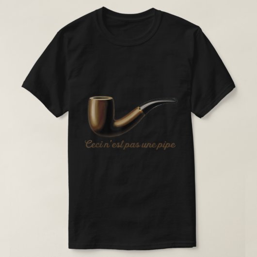 Ceci N'est Pas Une Pipe - dit is geen pijplijn T-shirt (Design voorkant)