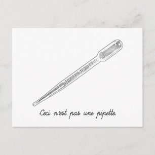 Ceci N'est Pas Une Pipette Briefkaart