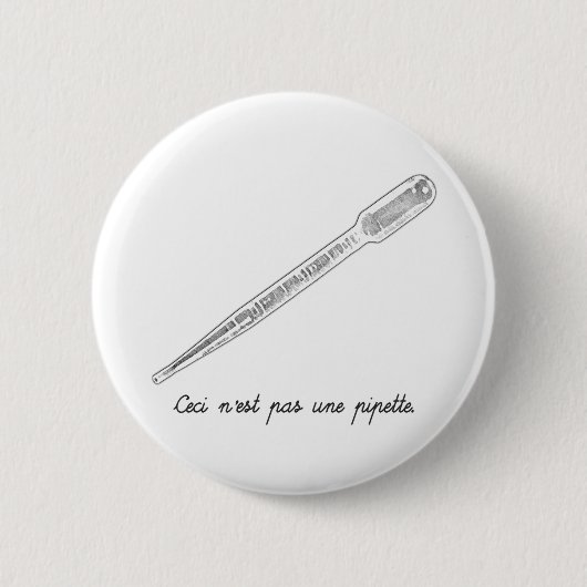 Ceci N'est Pas Une Pipette Ronde Button 5,7 Cm (Voorkant)