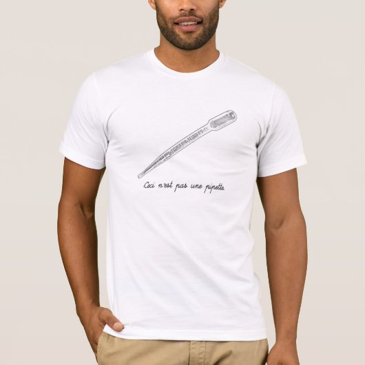 Ceci N'est Pas Une Pipette T-shirt (Voorkant)