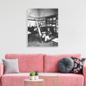 Cecil Aldin in zijn studio Canvas Afdruk (Insitu (Woonkamer))