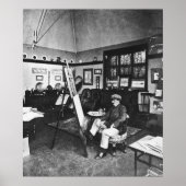 Cecil Aldin in zijn studio Poster (Voorkant)