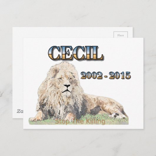 Cecil de Lion Briefkaart (Voorkant / Achterkant)
