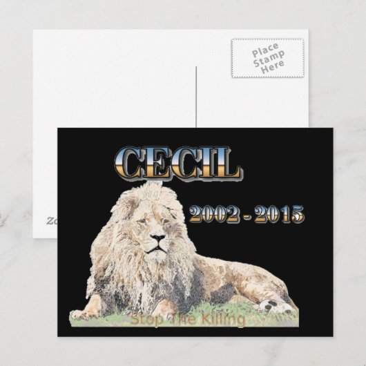 Cecil de Lion Briefkaart (Voorkant / Achterkant)