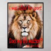 Cecil de Lion - Ik ben vermoord voor sport Poster (Voorkant)