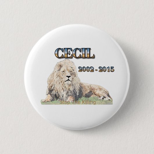 Cecil de Lion Ronde Button 5,7 Cm (Voorkant)