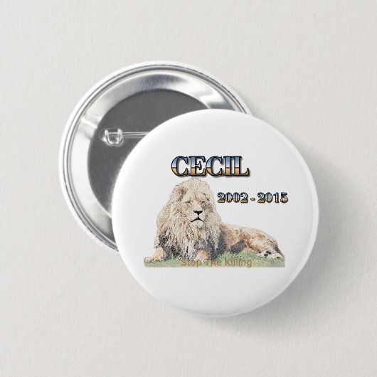 Cecil de Lion Ronde Button 5,7 Cm (Voorkant /achterkant)