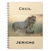 Cecil en Jericho Brother Lions uit Afrika Notitieboek (Voorkant)