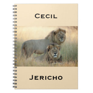 Cecil & Jericho broederleeuwen uit Afrika Notitieboek