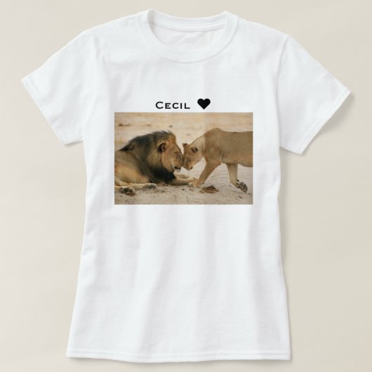 Cecil Show Lion & Lioness T-shirt (Design voorkant)