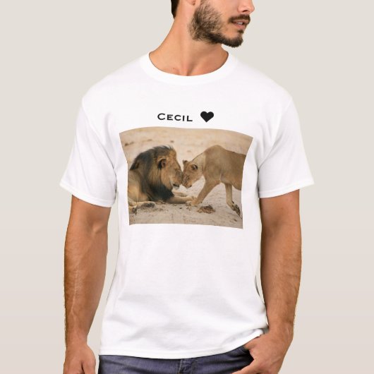 Cecil Shows Lion & Lioness T-shirt (Voorkant)