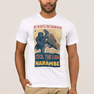 Cecil the Lion VS Harambe the Gorilla Movie T-shirt