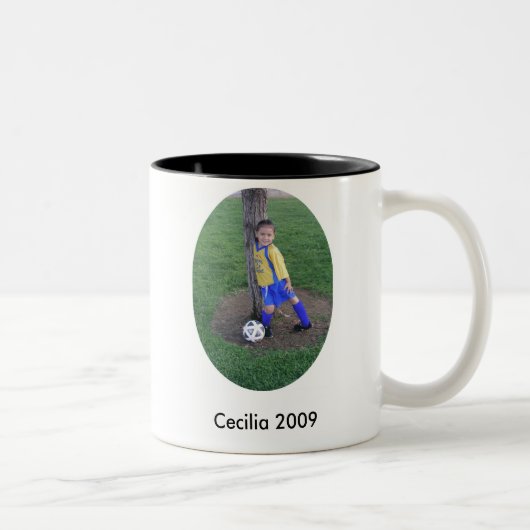 Cecilia 2009 tweekleurige koffiemok (Rechts)