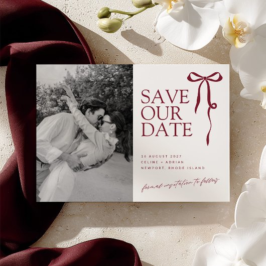 CECILIA Bourgondië Save the Date met foto