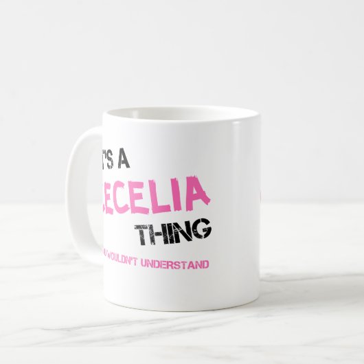 Cecilia ding dat je niet zou begrijpen T-Shirt Koffiemok (Voorkant links)