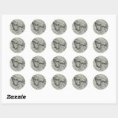 Cecilia maagd en martelares ronde sticker (Vel)