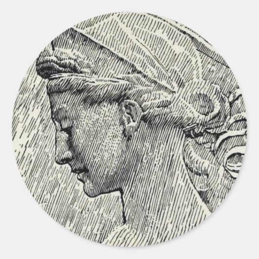 Cecilia maagd en martelares ronde sticker (Voorkant)