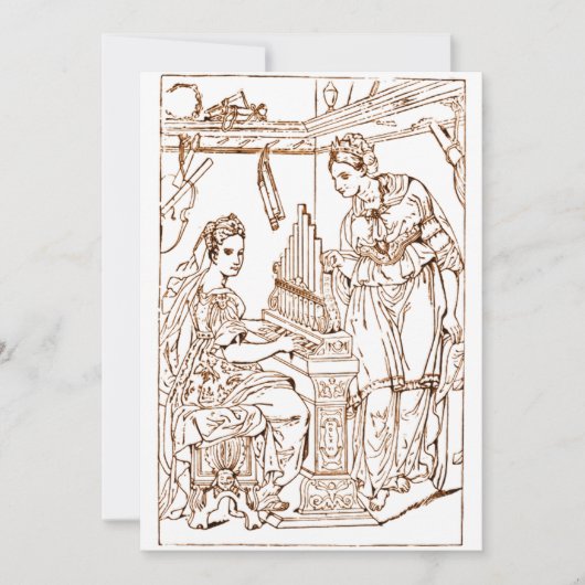 Cecilia met Catharina van Alexandrië Kaart (Voorkant)