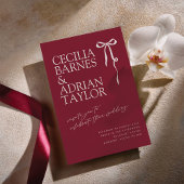 CECILIA Uitnodiging voor trouwfeest in Bourgondië