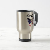 Cecilia's Eagle Flag Travel Mug Reisbeker (Voorkant rechts)