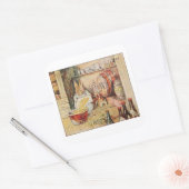 Cecily Parsley's Nursery Rhymes van Beatrix Potter Vierkante Sticker (Envelop)
