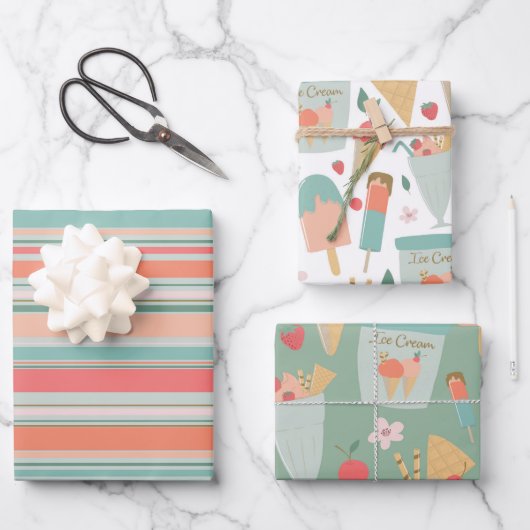 Cecream en Gift Wrap van Berries Inpakpapier Vel (Voorkant)