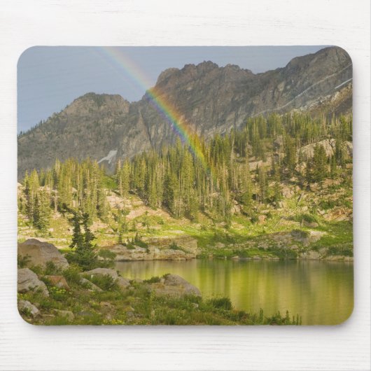 Cecret Lake met regenboog boven Devil's Castle, Muismat (Voorkant)
