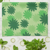 Cecropia Leaf Pattern Green Kitchen Towel Theedoek (Gevouwen)