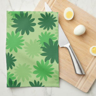 Cecropia Leaf Pattern Green Kitchen Towel Theedoek