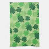 Cecropia Leaf Pattern Green Kitchen Towel Theedoek (Verticaal)