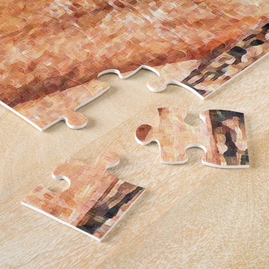 Cedar Abstracte houtkunst Legpuzzel (Zijkant)