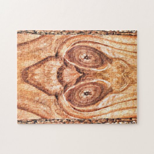 Cedar Abstracte houtkunst Legpuzzel (Horizontaal)