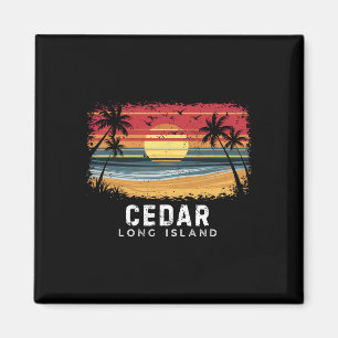 Cedar Beach Long Island Surfplank Strand Magneet