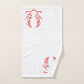 Cedar bladeren op een badkamer handdoek set (Handdoek)